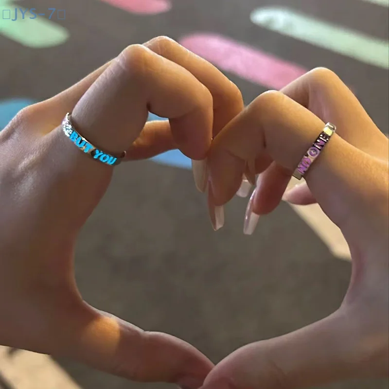 

1Pair Fashion BUT YOU NO ONE Couple Rings For Women Couple Ring Accessories Girl Simple Jewelry Gift