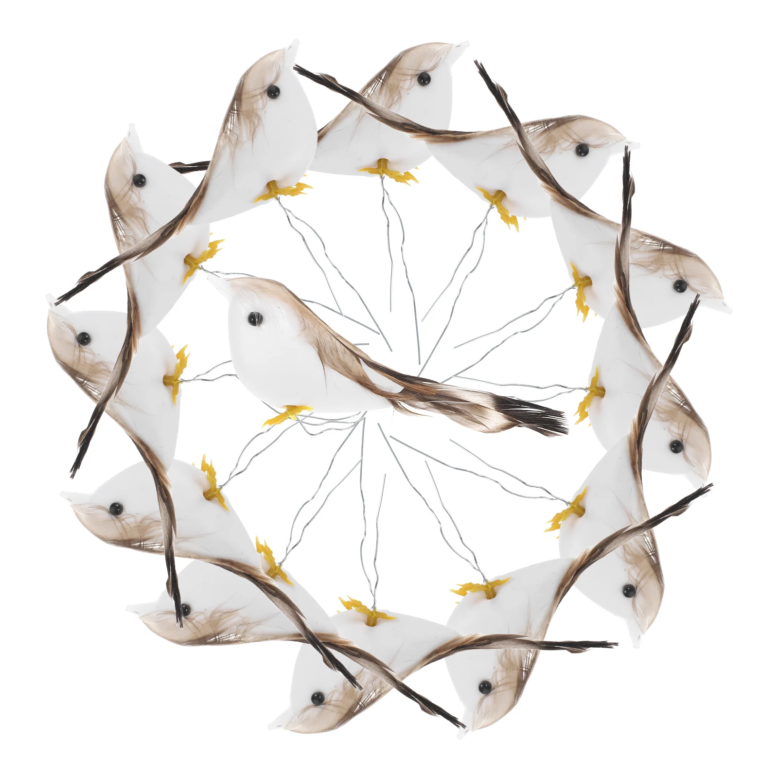 

24 Pcs Artificial Simulation Birds Decoration for Home Wedding Festive Events Mini Foam Craft Bird L Decor