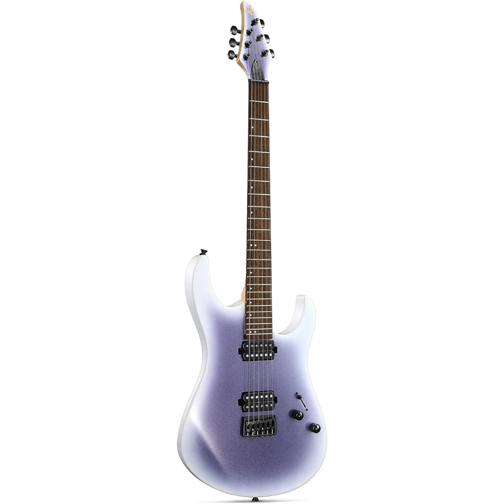 Solid Body Electric Guitar, 39 Inch Metal Electric Guitar Beginner Kits  for Rock Music Lover, DMT-100 (Gradient Violet)