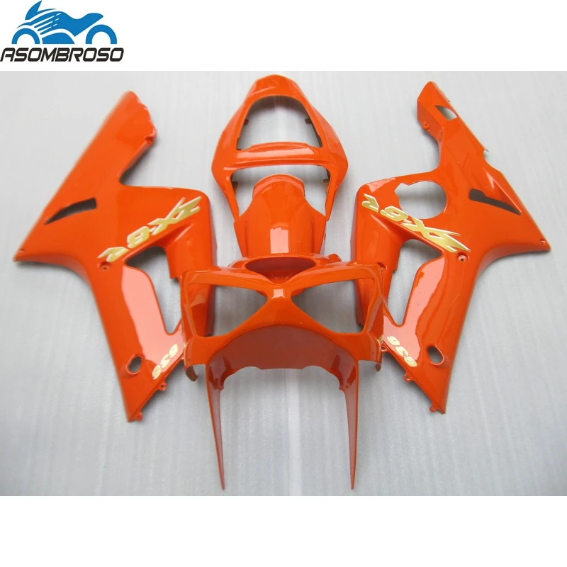 Injection molding Motorcycle racing part for Kawasaki Ninja ZX6R fairing kit 2003 2004 bright orange fairing set zx6r 03 04 GV61