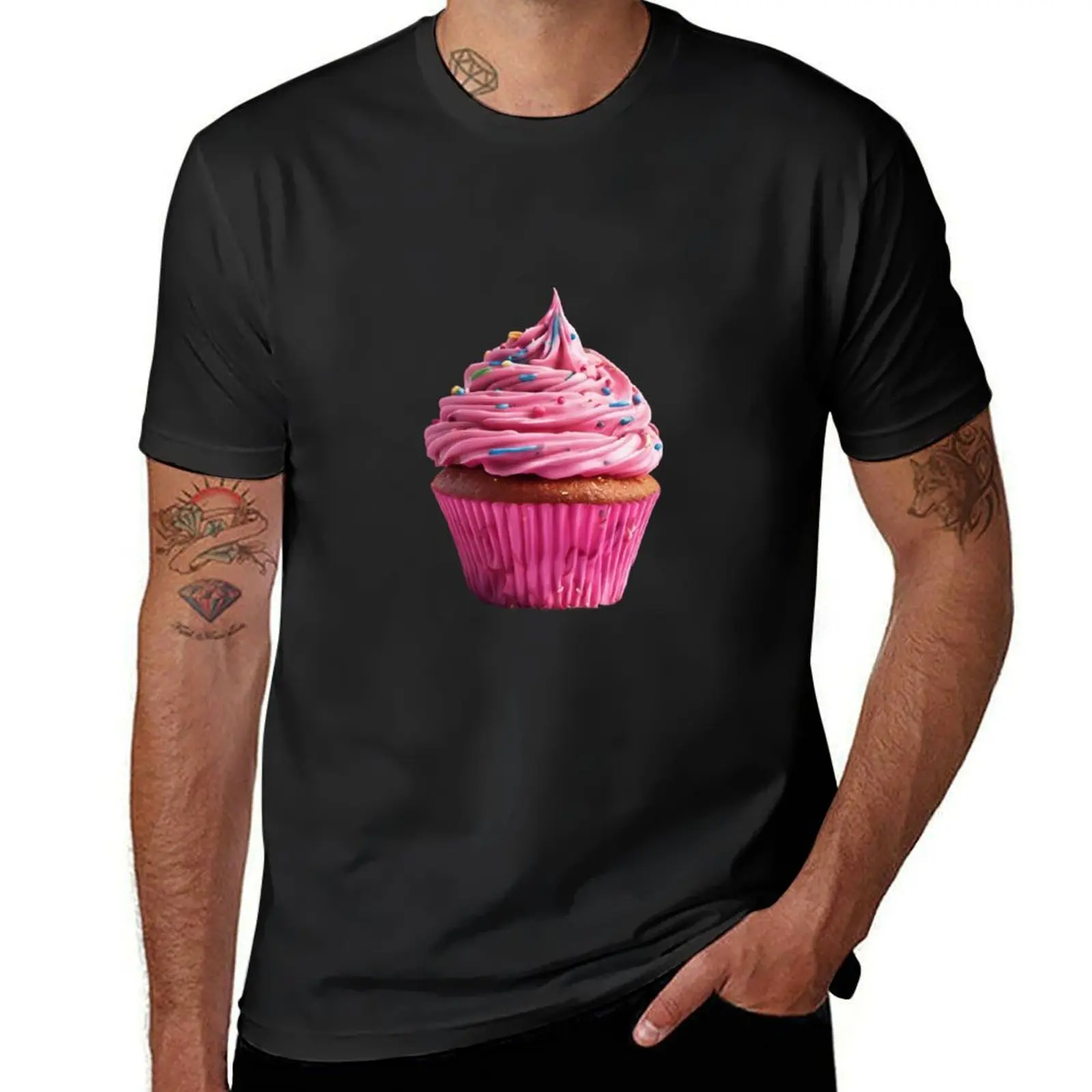 Cupcake for real Baking Lovers, sugar frosting, food T-Shirt graphics customs design your own tees anime mens t shirts pack