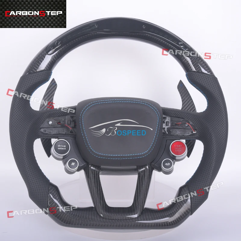 

Fit For Audi A3 8P A4 B9 A6 C7 A5 Q3 Q7 S3 8V S5 Rs3 Rs5 TTS 8J MK3 R8 SQ5 Heated Forged Carbon Fiber Led Cars Steering Wheel