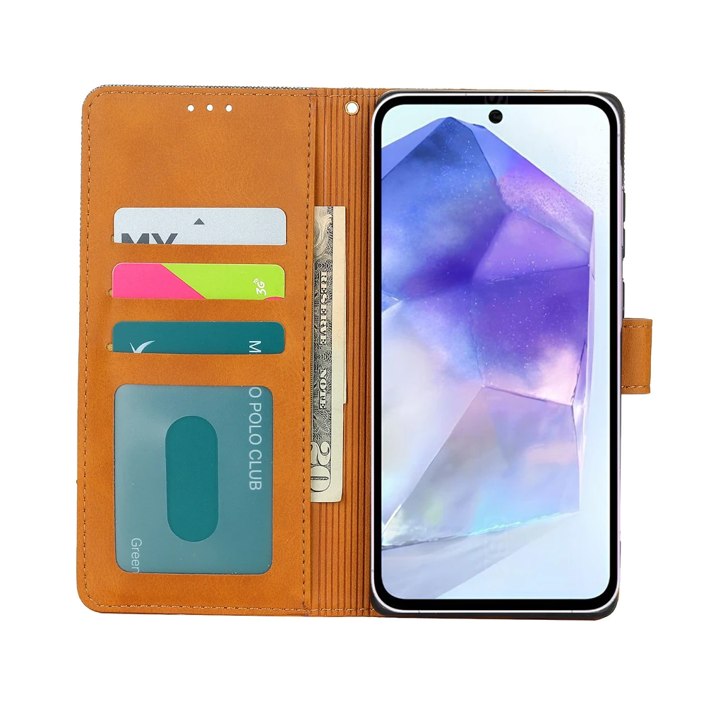 Wallet Case For Funda Samsung A55 5G SM-A556E Phone Cases Book Stand Leather Cover For Etui Samsung Galaxy A55 5G SM-A556S чехол