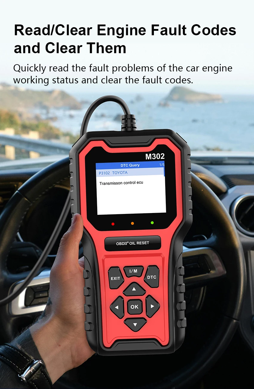 Obdii Elm327 M302 Obd2 Code Reader Scanner Auto Diagnostische Scanner Obd2 Automotive Motor Fout Lezen Data Code Reader