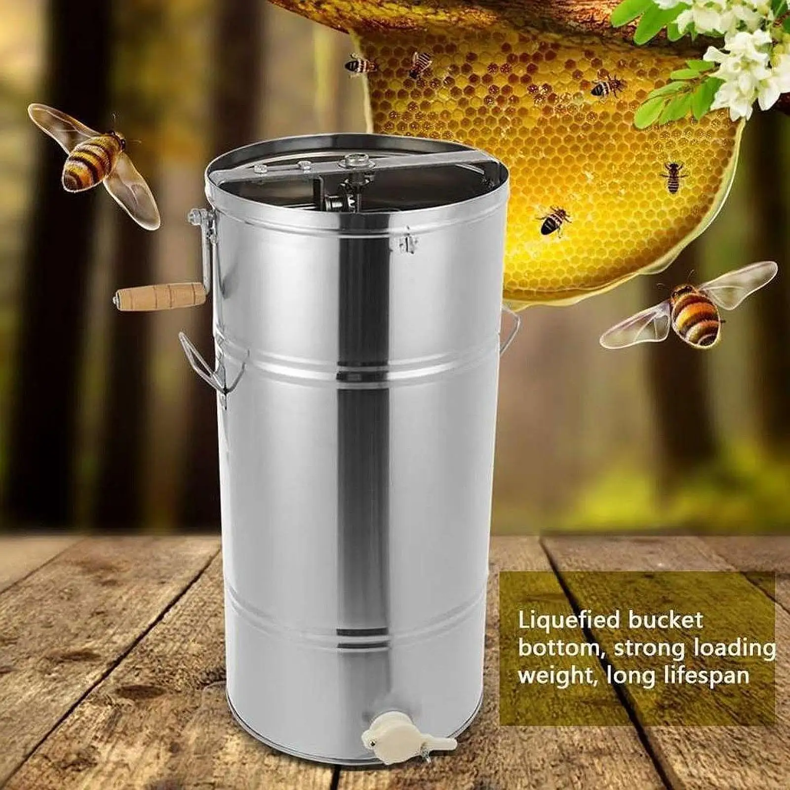 

Manual Honey Extractor Easy Maintenance Professional Apiarist Practical Hobbyist Beekeeping Equipment Sturdy Honey Separator