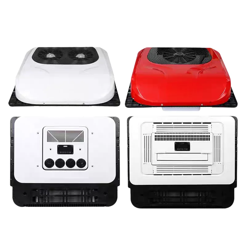

Truck Dual-fan Air Conditioning Systems 12V 24 Volt Roof Top Semi Air Conditioner for Caravan Excavator Truck Sleeper RV Cabin
