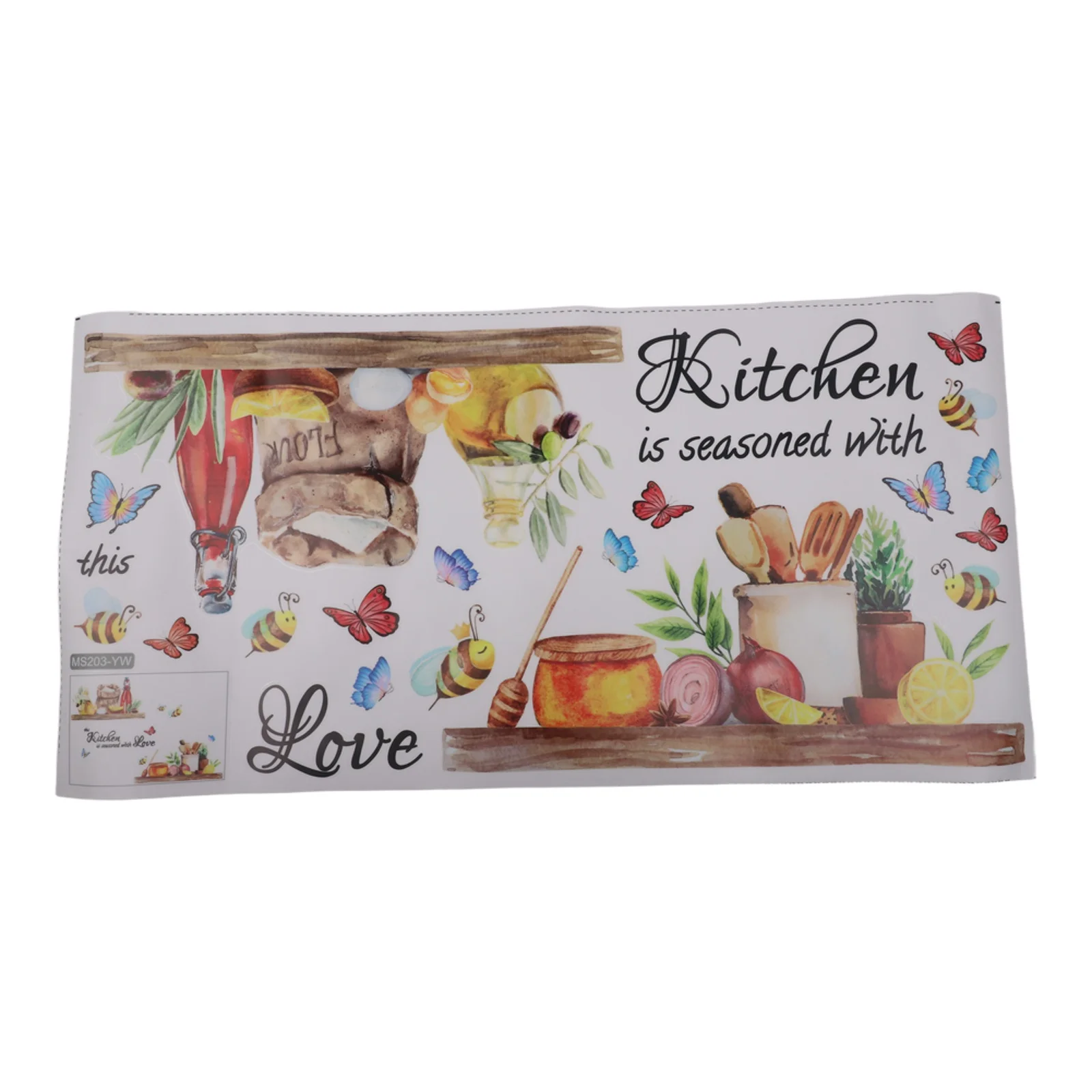 Self Apply PVC Kitchen Wall Decal Sticker Removable Waterproof for Easy DIY Home Decoration and Commercial Use