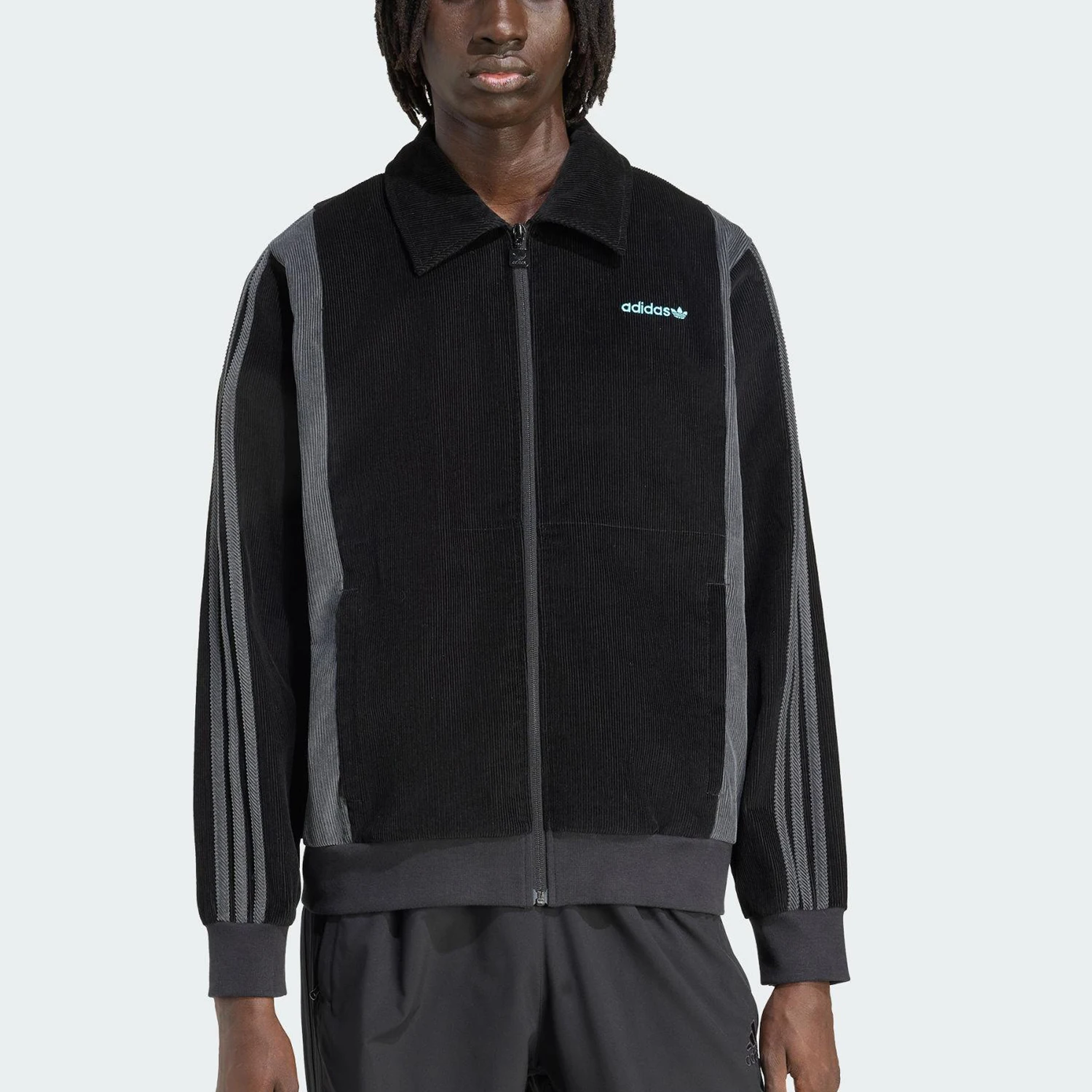 

Оригинальная мужская толстовка Adidas с трилистником и лацканами, спортивная и повседневная, модель JX3085