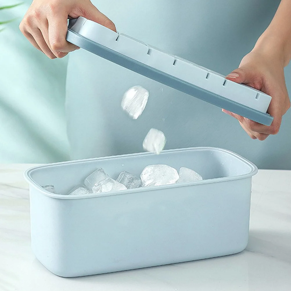

1 set Cube Trays With Lids Silicone Making Molds Reusable Easy Clean Odor Resistant For Home Bar Use Ball Mold Diy Ice Cube Tray