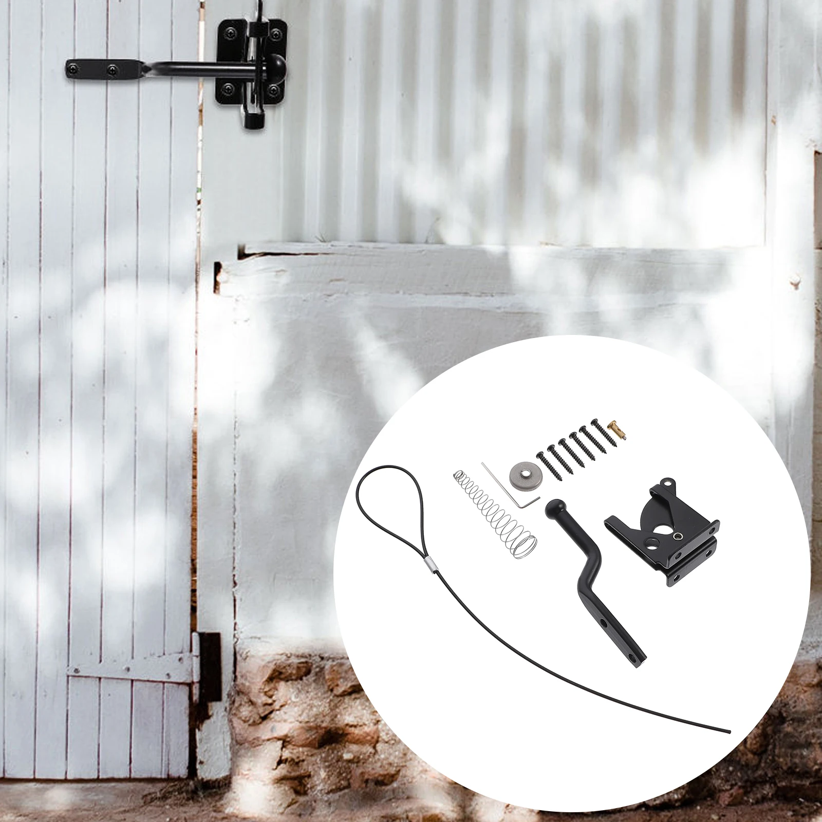 

1 Set Wood Fence Gate Latch Sliding Bolt Lock For Garden Deck Shed Chicken Coop Barn Doors Outdoor Metal Vinyl Gates Hardware