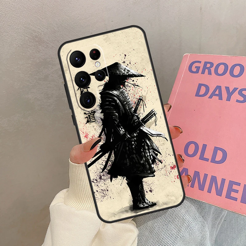 حافظة ساموراي واريور اليابانية لهاتف سامسونج جالاكسي S24 Ultra S20 S21 S22 S23 S25 Ultra S9 S10 Plus S25 FE #2