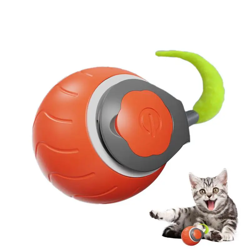 Rolling Smart Ball Cat Toy Electric Interactive Cat Ball Toy Smart Self-Entertainment Pet Rolling Ball Bite-Resistant For