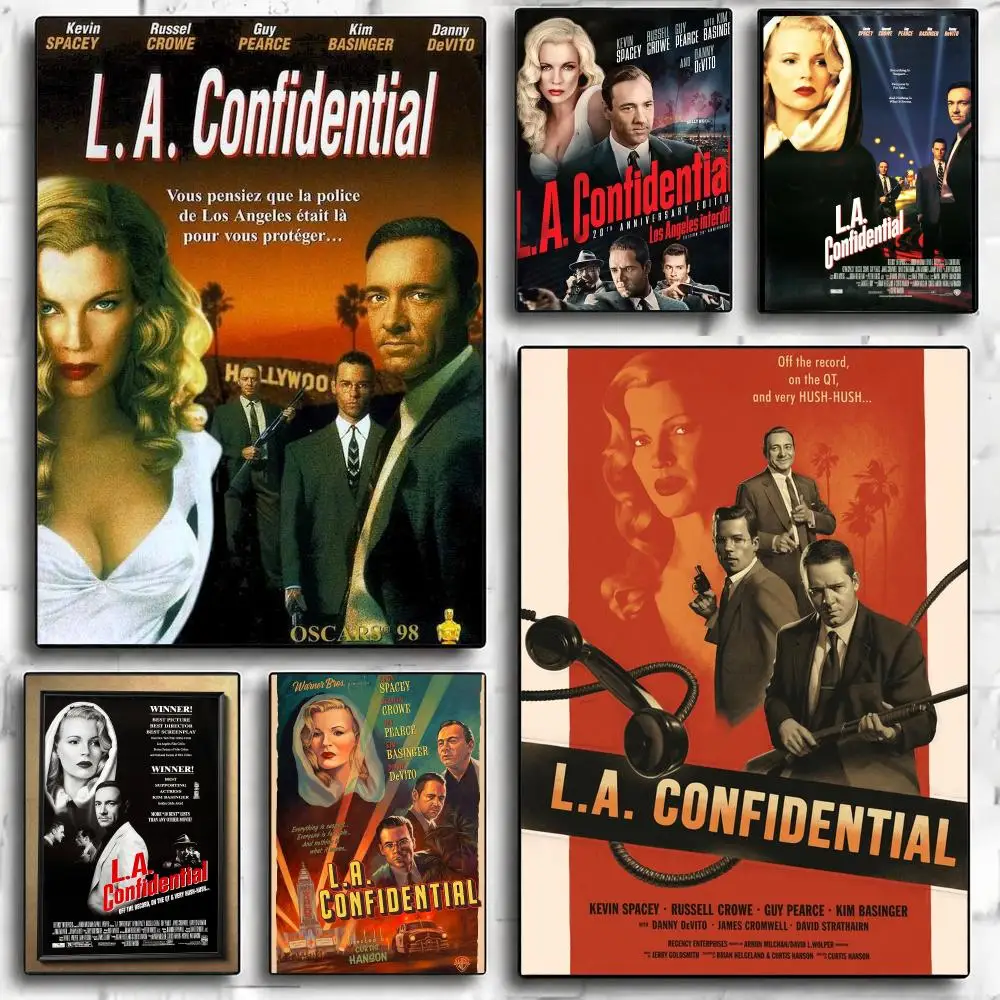 classic movie L-LA Confidential 1997-L Poster Minimalist Wall Sticker for Cafe Office Bar Home Decor and Gift