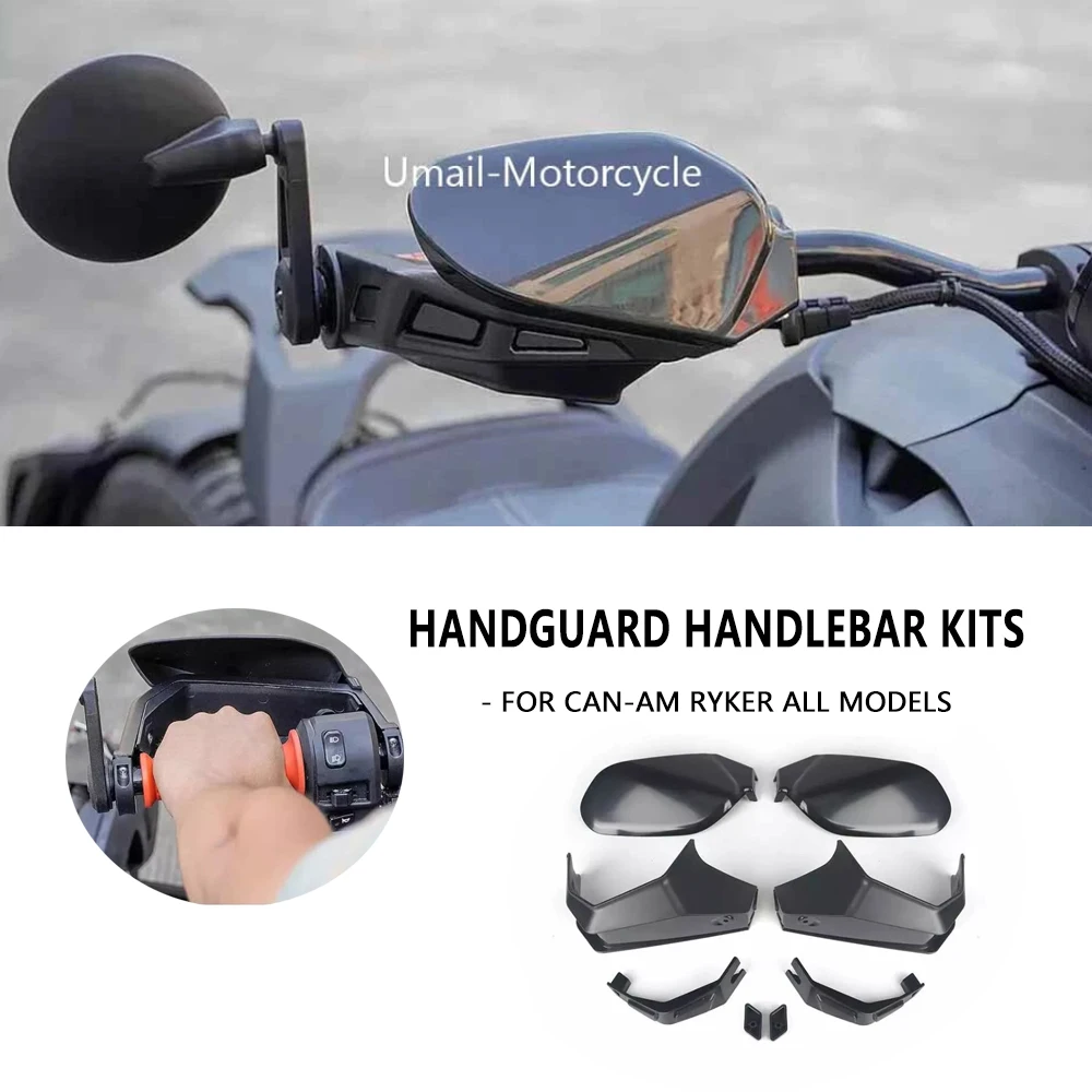 

Black Hand Guards for Can-Am Ryker 600/900 Motorbike Accessories Windproof Handguard Shield Air Deflectors Protective Gear ATV