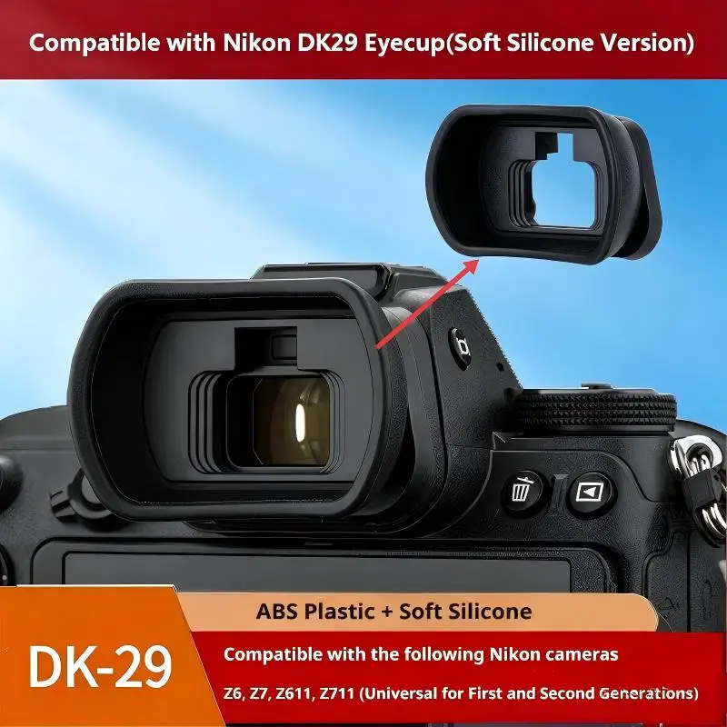 DK29 Eyecup Soft Silicone Camera Eyepiece Cushion Viewfinder Cover Blocks Stray Light Reduce Eye Fatigue For Nikon Z6 Z7II Z6II