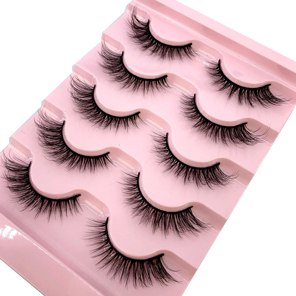 AMSDCN New 5 Pairs 3D Eyelashes Natural ThickFalse Eyelashes Fake Lashes Makeup Extension Eyelashes cilios maquiagem eyelashes