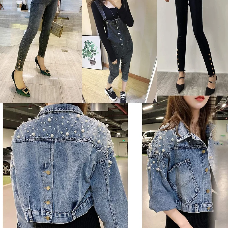 10pcs Waist Buttoned Trousers Jeans Buttons Without Nails Buttons Universal Adjustable Detachable Reusable Decor Sewing Tools