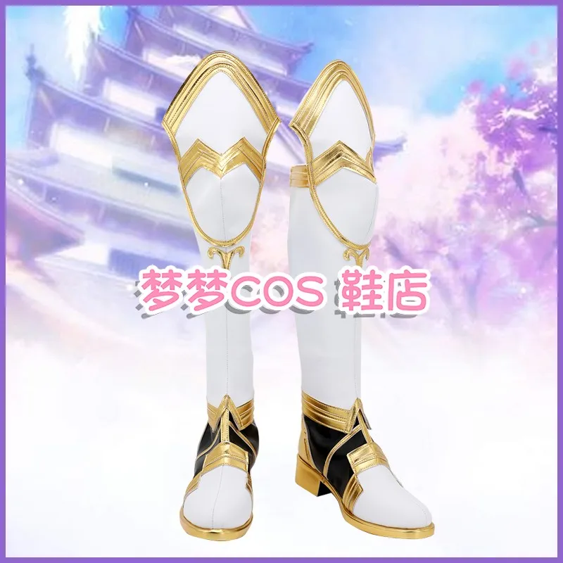 Fire Emblem Warriors Celica Costume Cosplay Scarpe Festa di Carnevale Stivali di Halloween Stivali fatti a mano in ecopelle