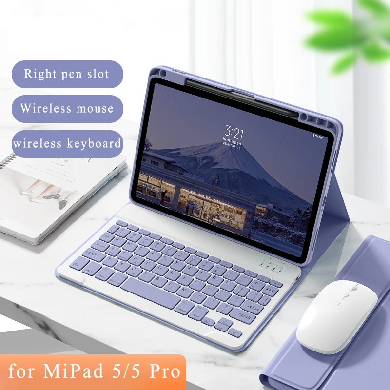 EGYAL Case for XiaoMi Pad 5 Pro Case Funda Magic Keyboard Wireless Mouse Pad Tablet for Mi Pad 11 Inch 2021 Keyboard Cover