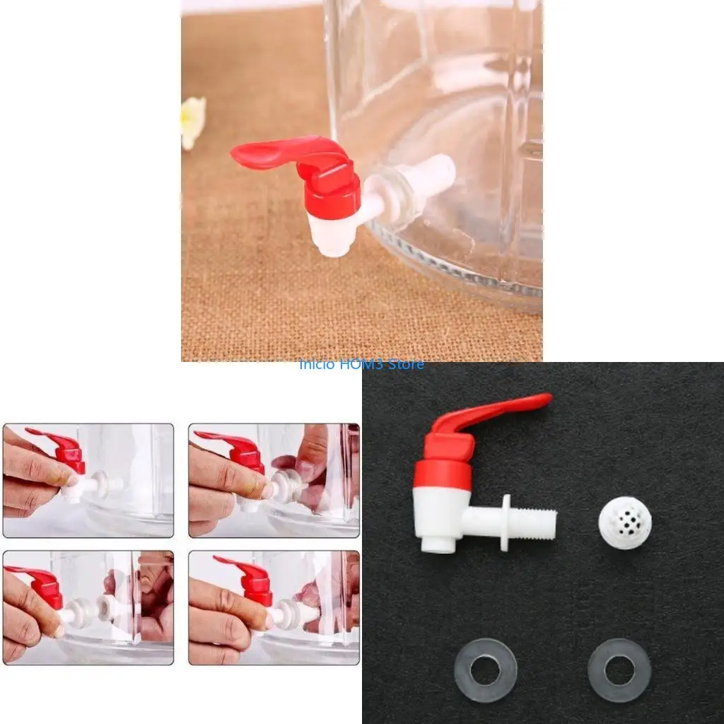 A5YD Beverage Dispenser Plastic Faucet Push Party Dispenser Faucet