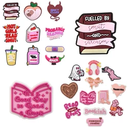 10-12pcs/SET Book kish Smut Series for Shoe Charms Designer Accessories DIY Decoration for Classic Clog Kids Gifts Hot Sale