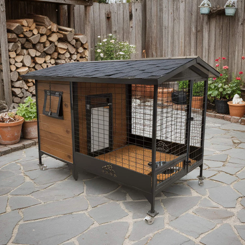 Sustainable Eco Friendly Outdoor Pet House S M L Sizes Durable Weatherproof Dog Kennel for Patio Garden