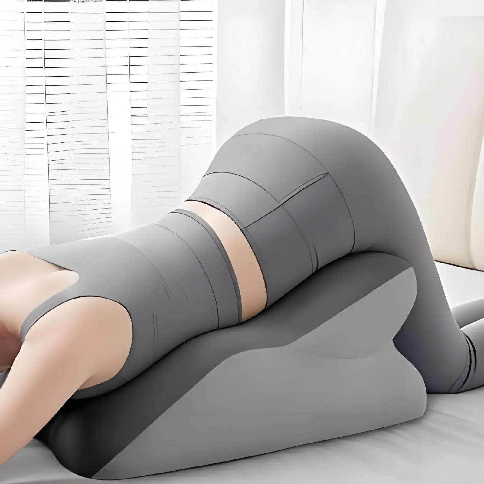 

Prone Sleeping Pillow Viscoelastic Foam Face down Pillow Stomach Sleeping Support Multipurpose Bedding Accessory Removable Cover