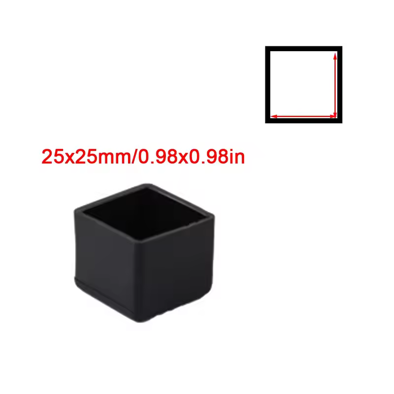 Square Silicone Chair Leg Caps Non-slips Table Foot Dust Cover Socks Floor Protector Pads Pipe Plugs Furniture Leveling Feet - Image 21