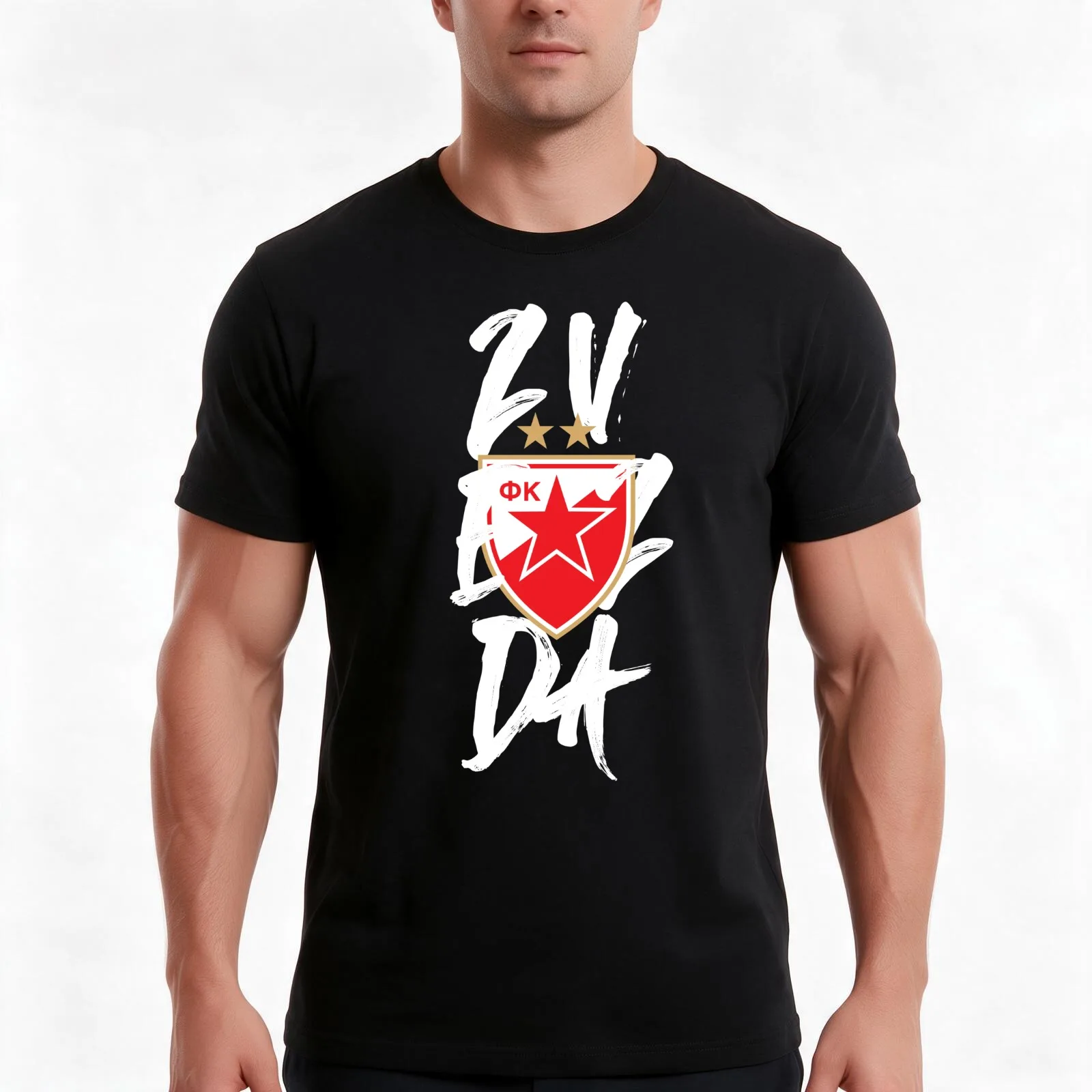 Crvena Zvezda Serbia Football Belgrade T-Shirt, Summer Casual Cotton Tee, Oversized Streetwear Tops, Vintage Graphic Print