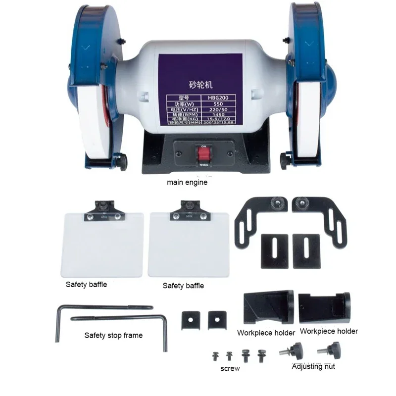 Grinding Machine Low-speed Desktop Multi-functional Household Vertical Woodworking Turning Knife Small Knife Grinder