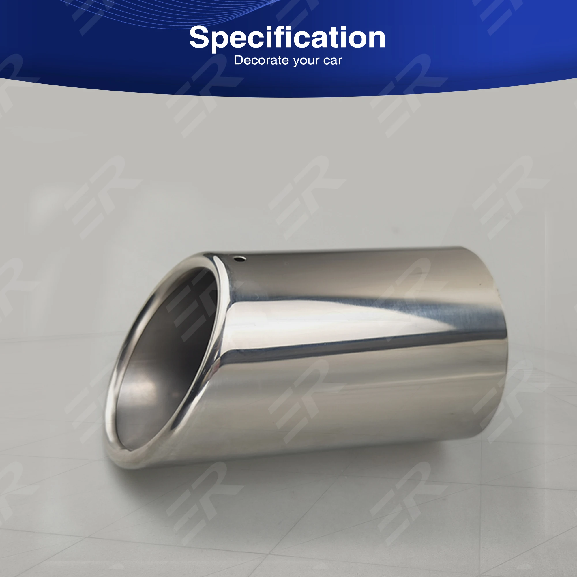 2 PCS Muffler Cars Accessories Exhaust Tailpipe Auto 56-60mm In Modified Parts For Volkswagen Polo Golf 6  MK6 1.4T VW 7 MK7