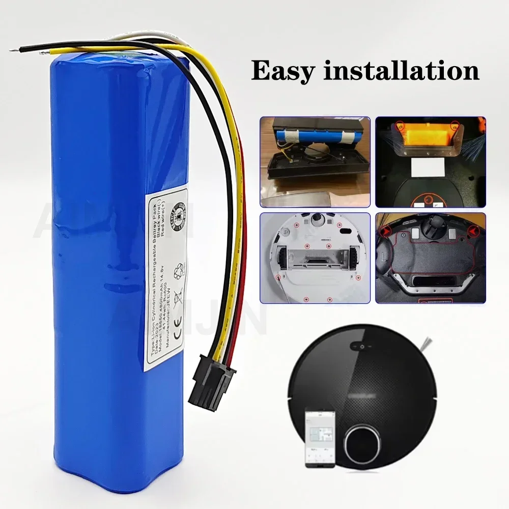 for CECOTEC CONGA 14.8V 4800mAh battery 4090 4490 Mopping Robot 4s2p Battery Pack Netease Intelligent Manufacturing NIT Model