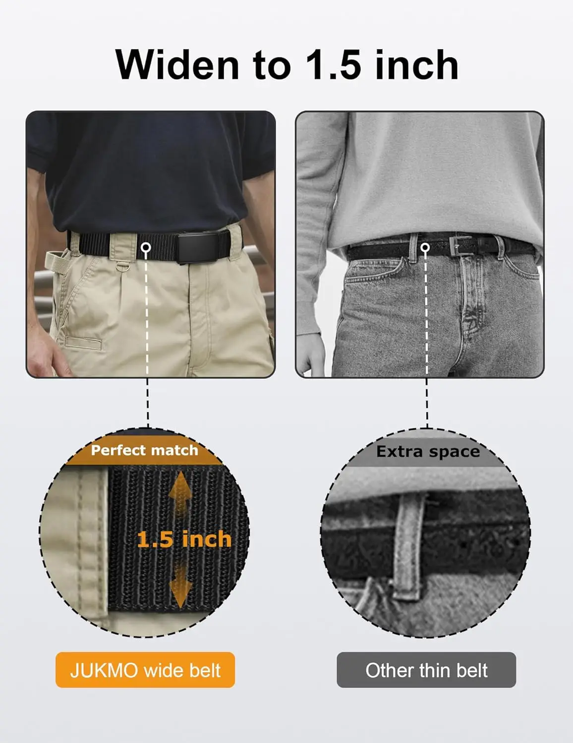 Men's Elastic Metal Automatic Buckle Tactical Belt