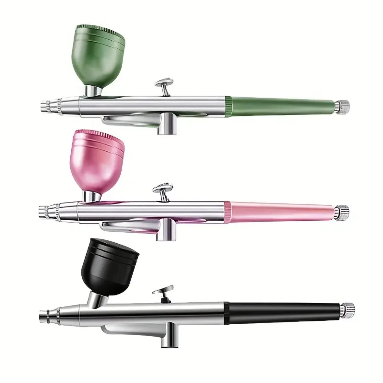 Versatile 0.3mm Beautiful Single Action Airbrush Kit for Nail Art and Tattoos | Complete Set with Spray Gun, Inkjet, and Car Rep