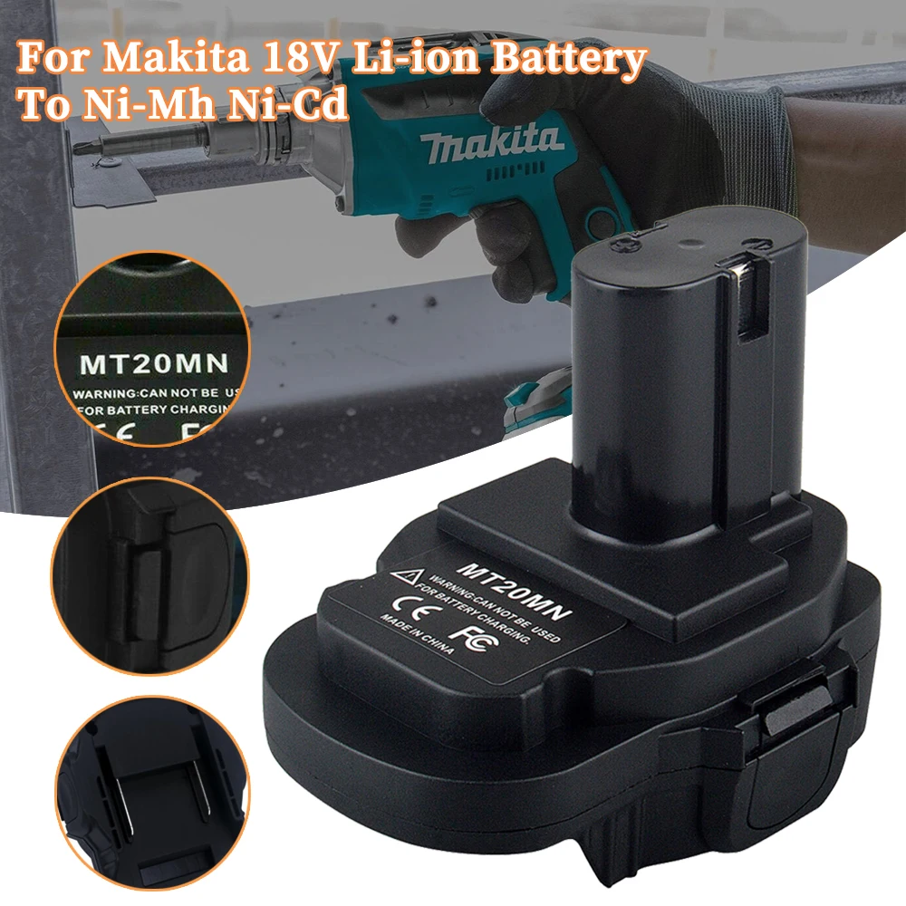 Replacement Battery Adapter Convert Makita BL1830 BL1850 BL1860 BL1840 18-Volt Li-ion Battery to Makita 18V Ni-Cd/Ni-Mh Battery