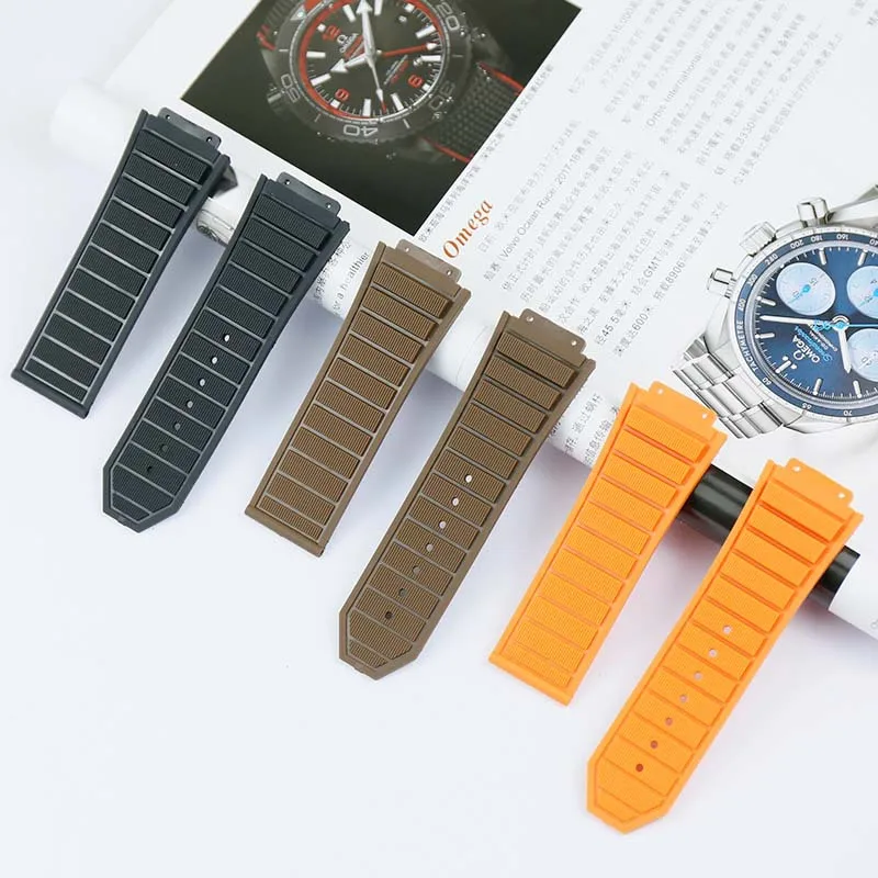 

Men's Rubber Strap For HUBLOT Series Sports Strap 19mm*29mm Women's Silicone Rubber Strap Folding Buckle 24mm Watch Accessories