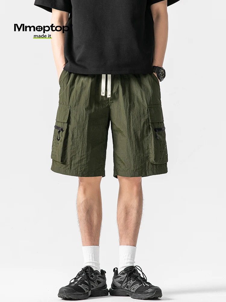 

MMOPTOP Hong Kong Sle Casual Loose Straight Leg Beach orts Men's Summer Workwear Faionable Youth Active Nylon Fiber