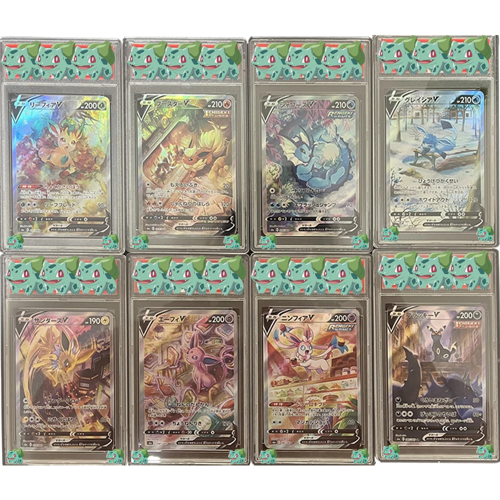 

2021 Anime PTCG Eeveelution Collection Card JPN. Swsh Fa/Leafeon V Eevee Heroes Holographic Label Trading Card Child Gifts