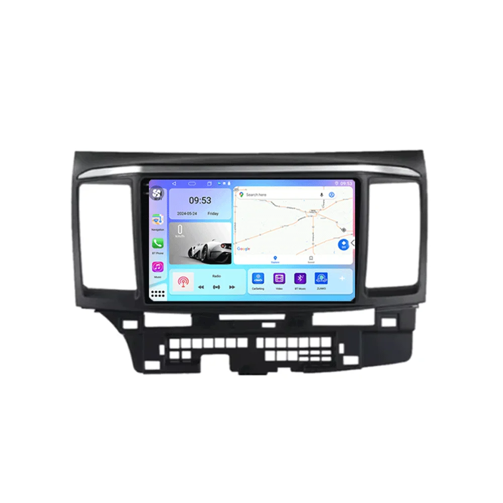 Voor MITSUBISHI LANCER 9 10 X 2008 2009 2010 2011 - 2016 9 inch Android 16 autoradio stereo audio GPS speler Carplay Auto scherm - afbeelding 2