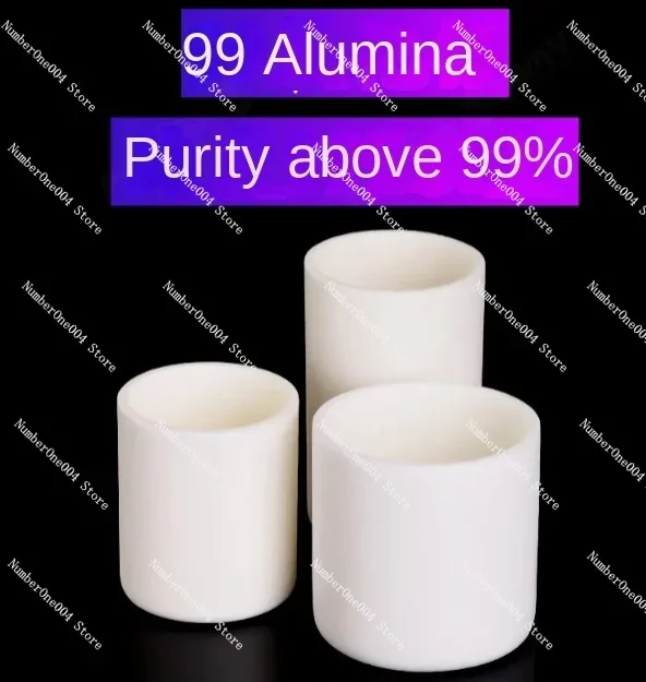 Alumina cylindrical crucible, specification 4, experiment, high temperature resistance 1600 ash volatilization large