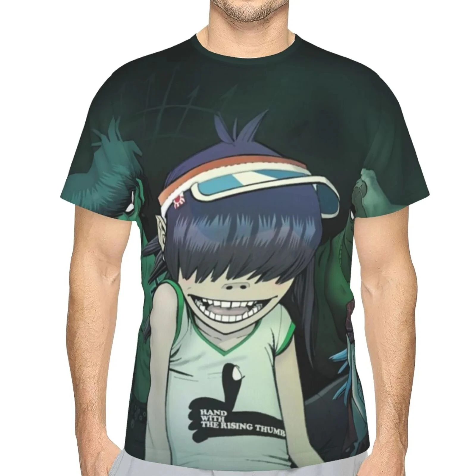 Popularna koszulka z nadrukiem 3D zespołu rockowego Gorillaz dla mężczyzn i kobiet Modna koszulka z krótkim rękawem dla dzieci Hip Hop Tops Tees Men Clothing Fan