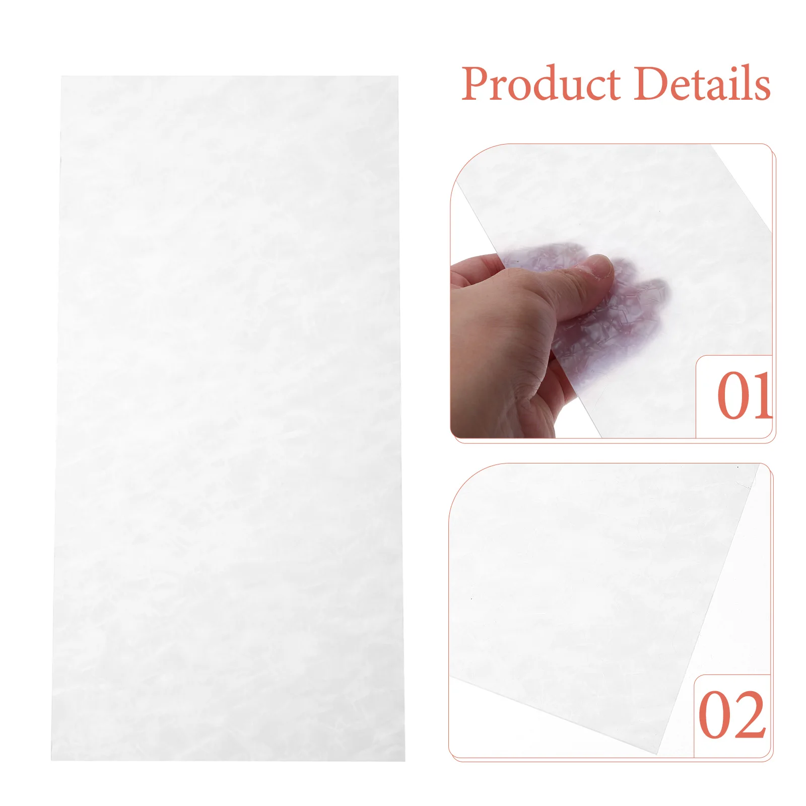 

2pcs Celluloid Guitar Head Veneer Shell White Pearl Inlay Replacement For Fingerboard Headstock Overlay Durable Shell Material