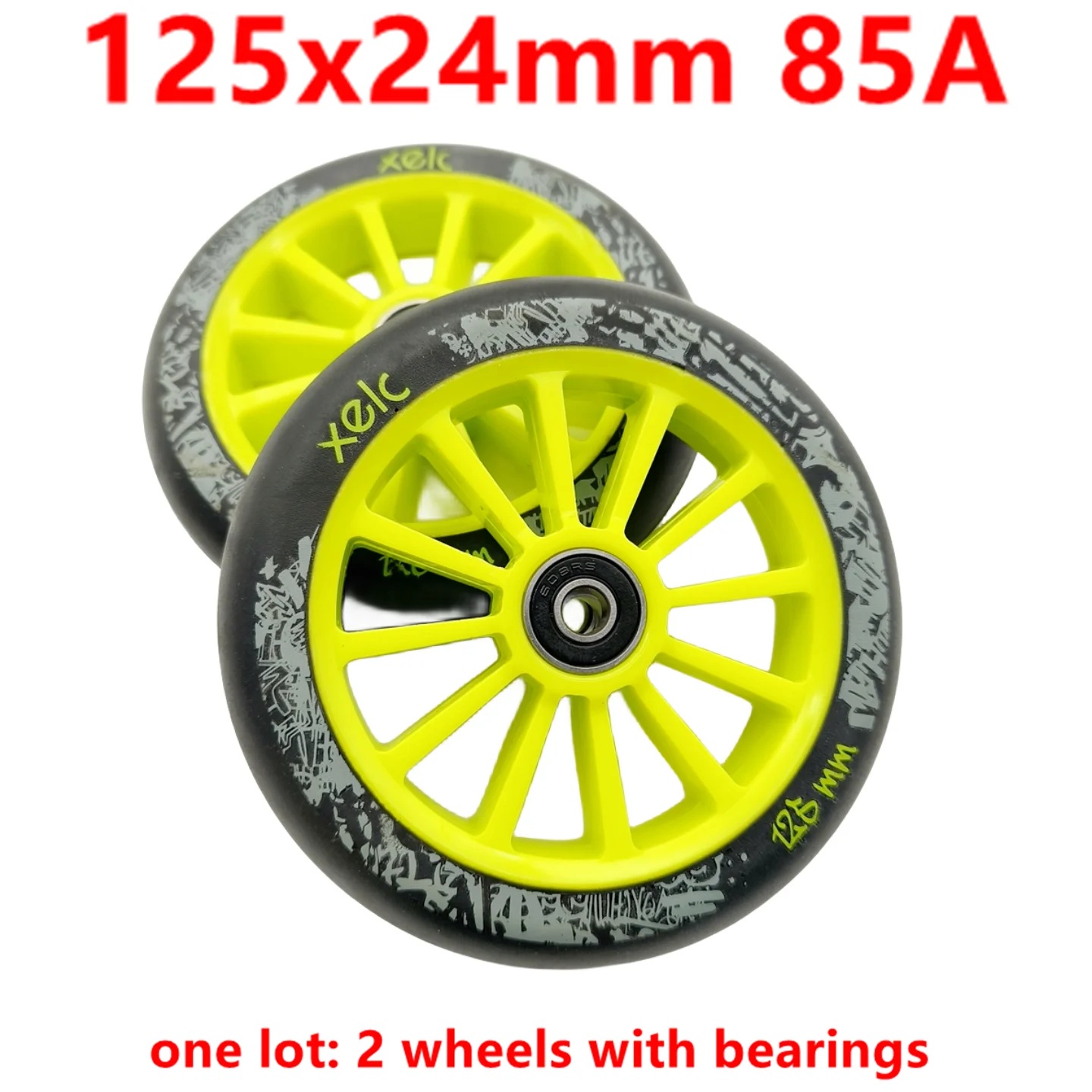 Livraison gratuite 125mm scooter roue 125x24mm roulement ABEC-9