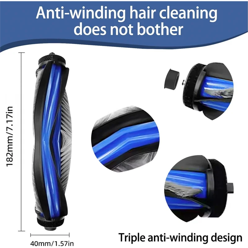 ASWUT-Ecovacs T80 Omni/T80 Pro Omni Main Brush Roller Replacement Accessories Kit Compatible Vacuum Cleaner Robot Parts