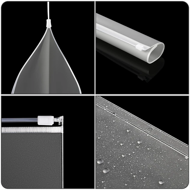 12Pcs Binder Pouch Loose Leaf Filing Document Storage Bags 11.4In X 9.4In Waterproof PVC Binder Pockets For 3-Ring Binder