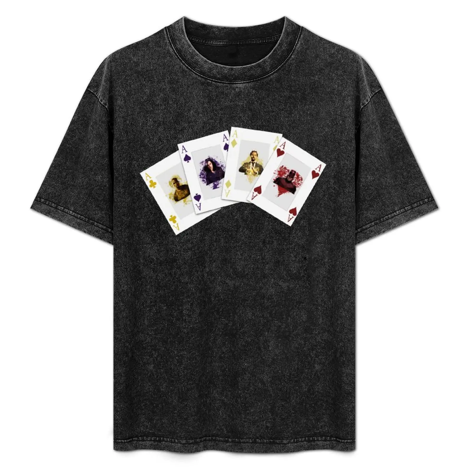ポーカー！-tシャツ-カジュアル-グラフィックプリントtシャツ