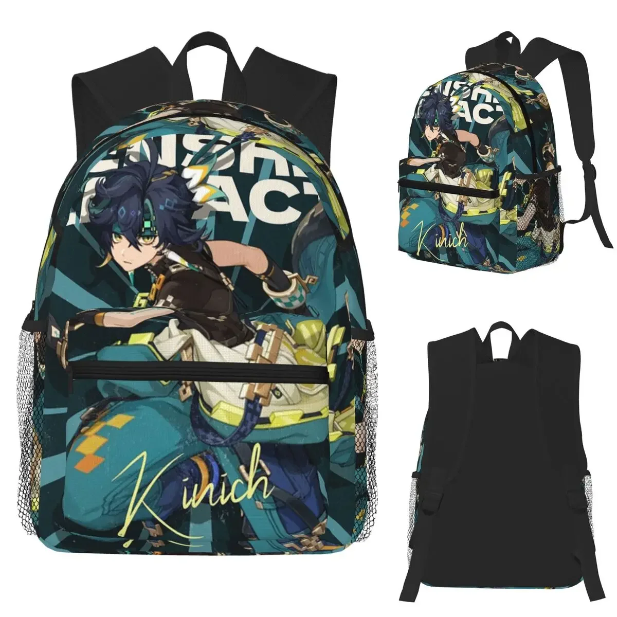 Kinich Sunblast Genshin Impact Student Backpack School Bag Hiking Travel Daypack for Men Women Fashion Bookbag Shoulder Bags