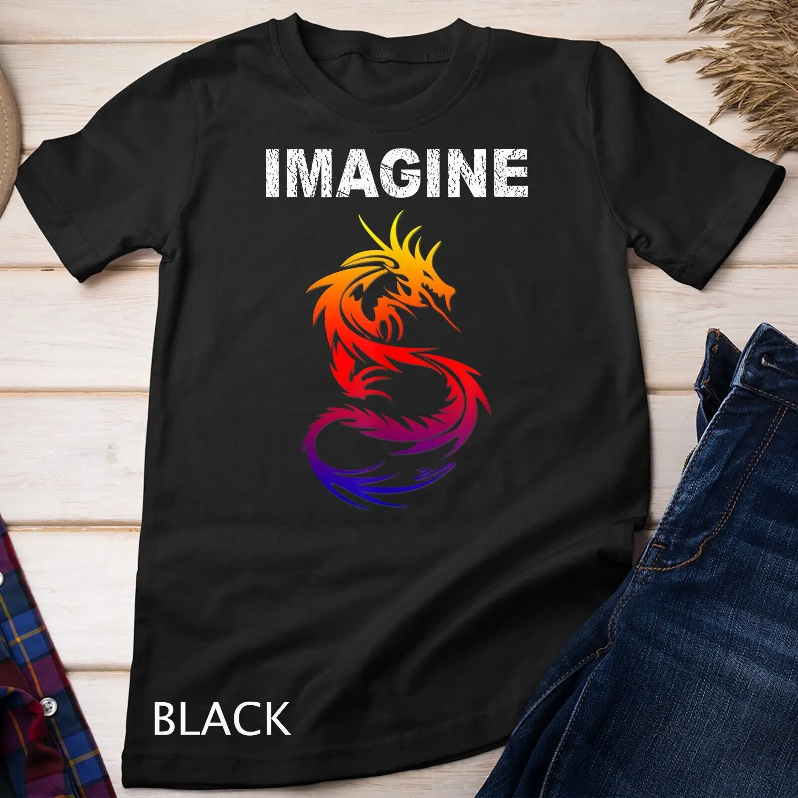 IMAGINE Fantasy Dragon Style t-shirt Great For Gift Unisex T-shirt