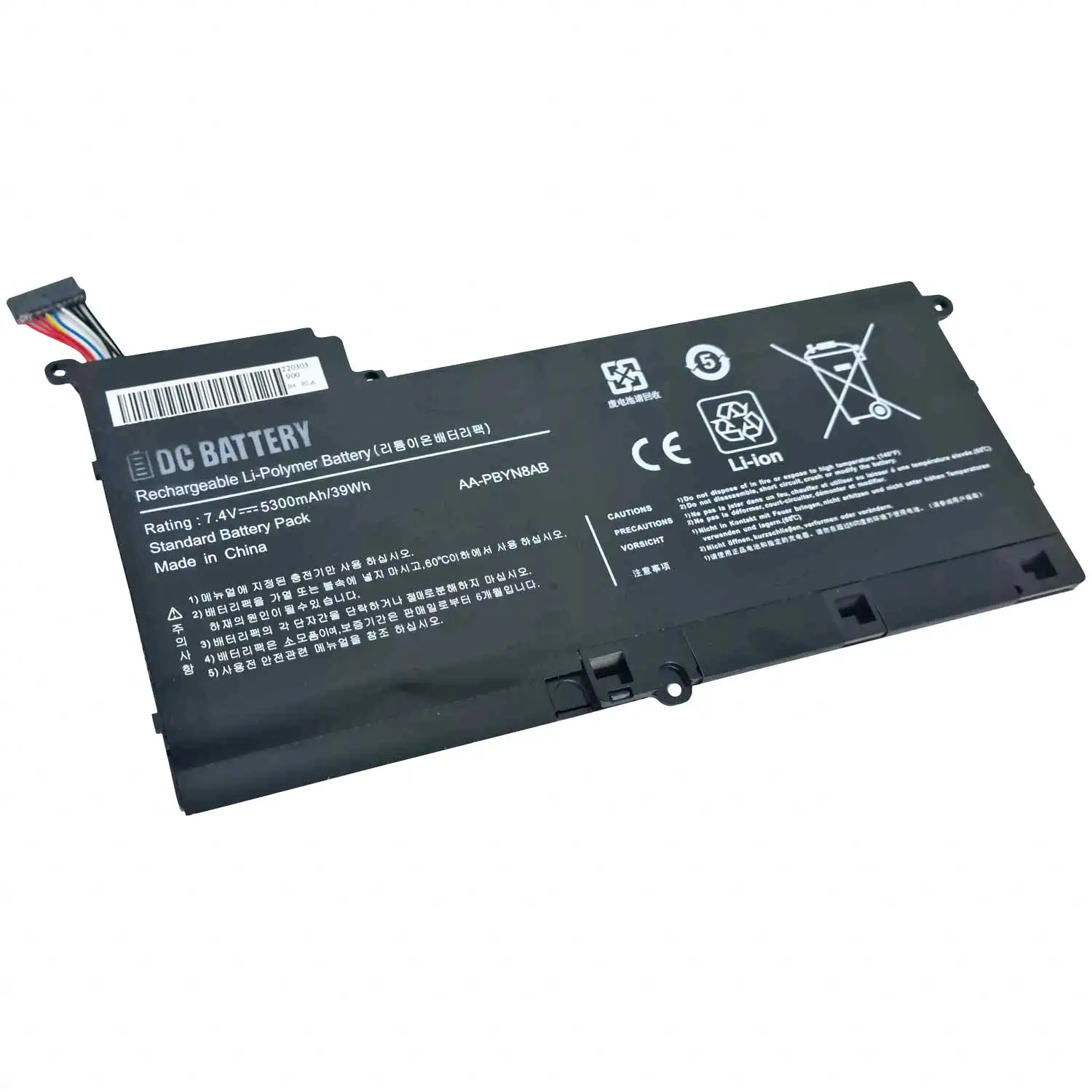 Compatible Battery Notebook Samsung AA-PBYN8AB NP530U4C NT530U4C NP530U4B 530U4B 530U4B - 5300mAh 39Wh 7.4V