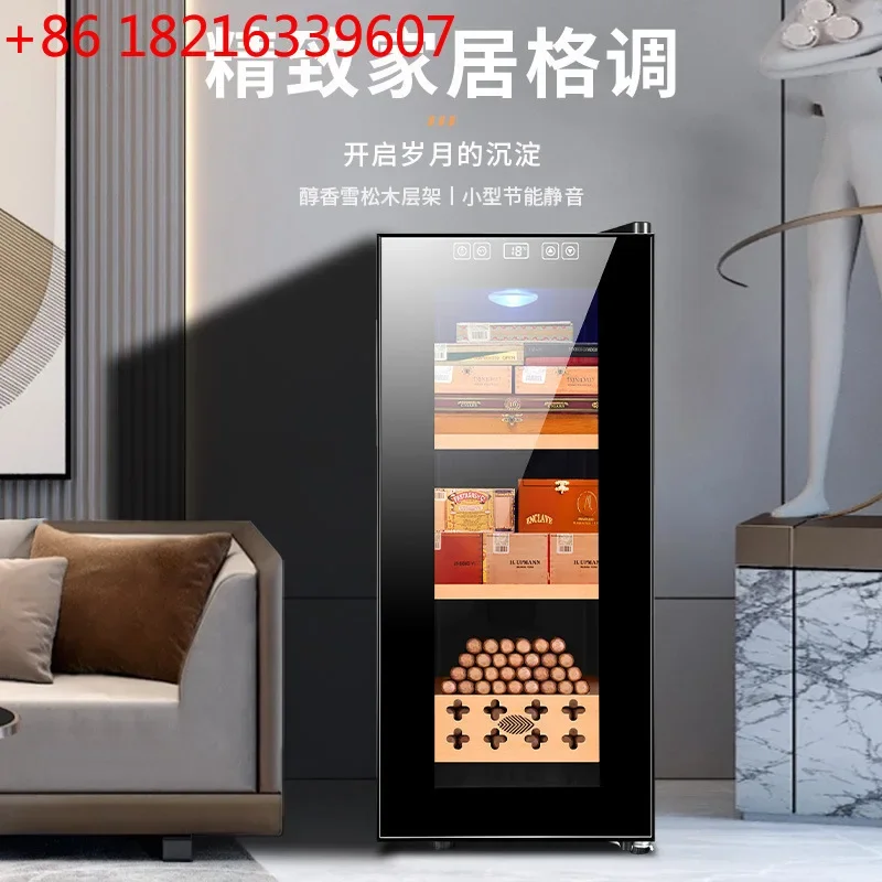 TAO Temperature Control Moisturizing Air Cooling Embedded Dual Core Refrigeration Cedar Wood Alcoholized Small Cigar Cabinet